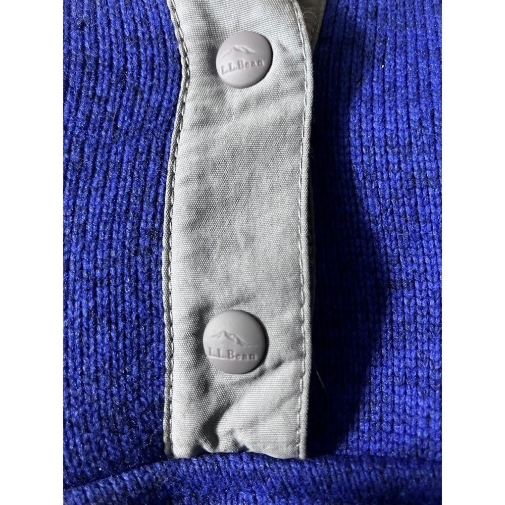 LL Bean Womens Sweater Fleece Pullover Indigo Small Petite - Picture 7 of 14